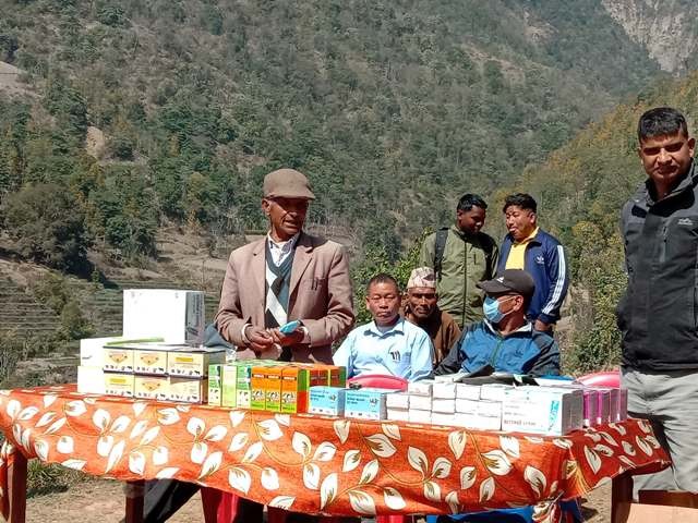 बंगलाचुली गाउँपालिका वडा नं.-७ को आमडाँडामा एक दिने पशुस्वास्थ्य शिवीर सम्पन्न